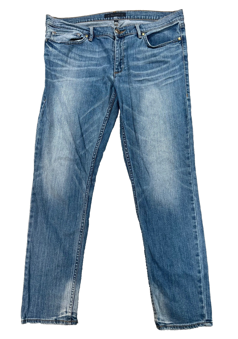 Juicy Couture - Straight Rolled Mid-Rise Blue Jeans (Women's 31)